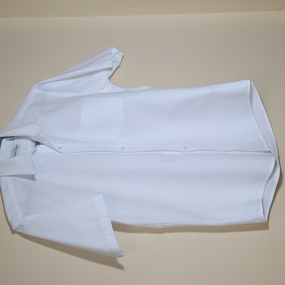 Men's Small White Button Up Shirt, Flynn O'Hara